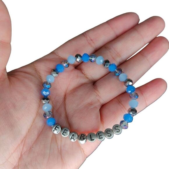 Handmade Y2K Motivational Beaded Bracelet - Picture 1 of 6